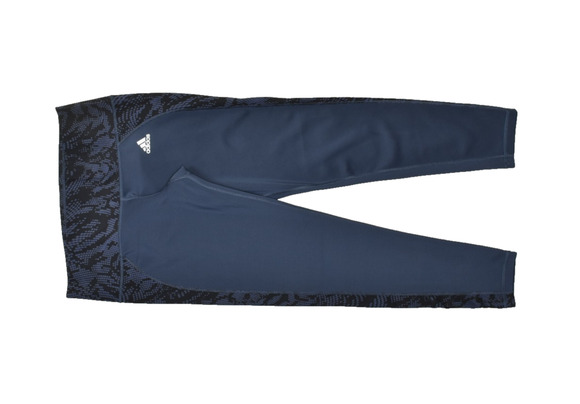 adidas Pants - Adidas Climalite Women's Navy Blue & Black Patterned Athletic Leggings Regular S